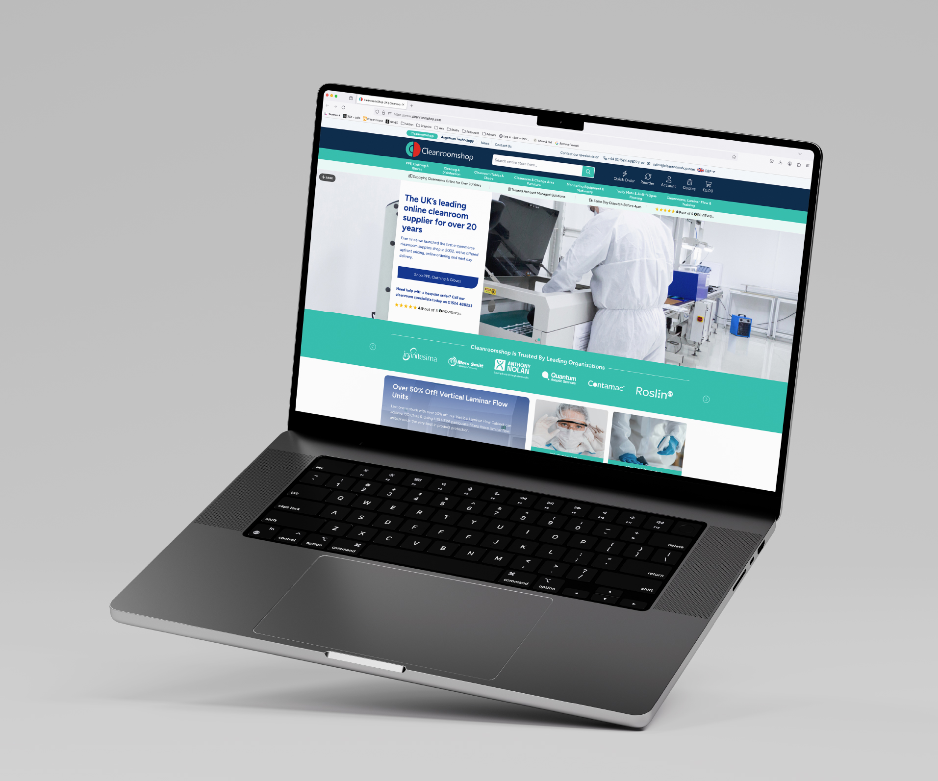 Cleanroomshop has a new website!