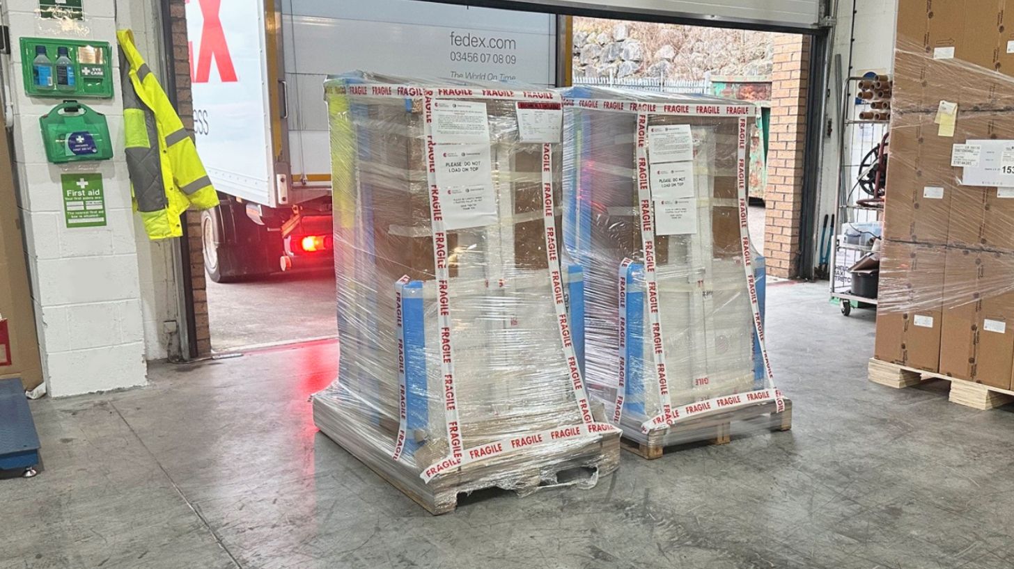 Laminar flow cabinets in warehouse